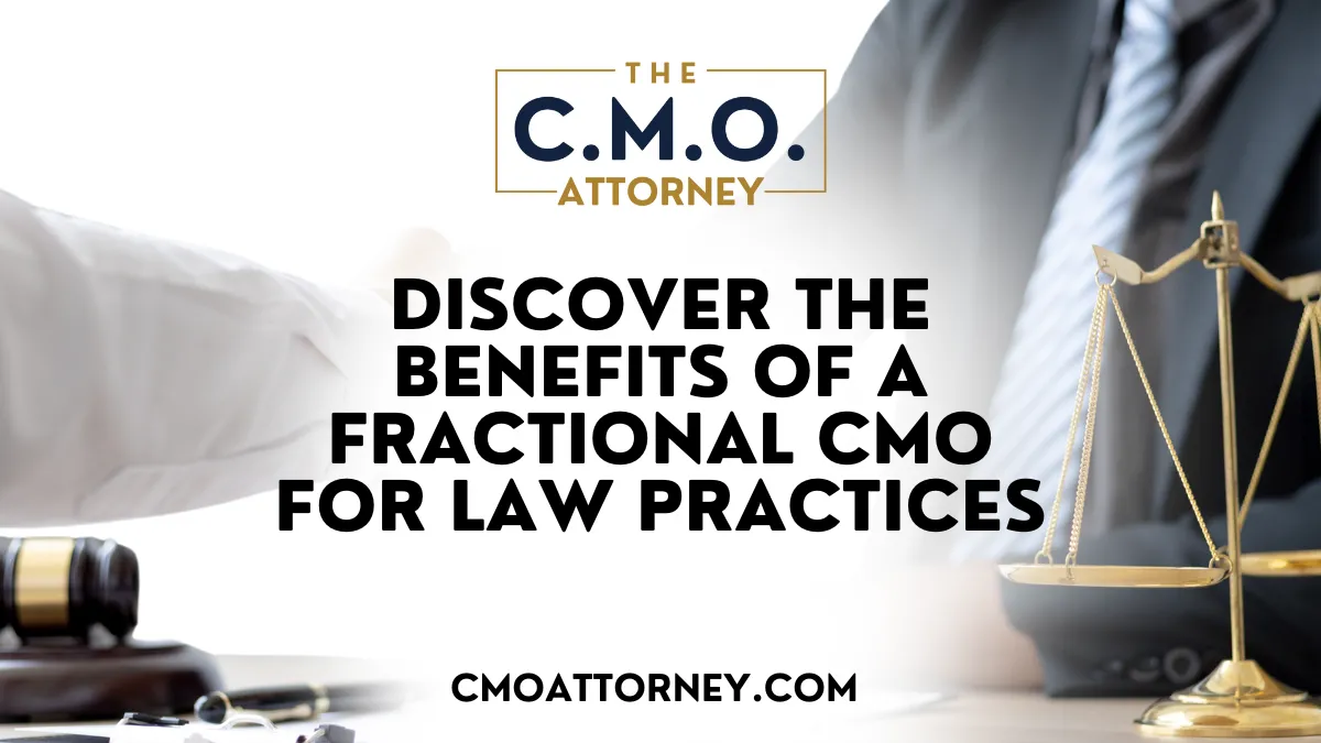 In today’s competitive legal landscape, many law practices struggle to maintain effective marketing strategies. What is a fractional CMO? This role offers law firms access to expert marketing without the full-time commitment, combining comprehensive strategies and industry insights to drive growth. This article will cover the key benefits of hiring a fractional CMO, including how they can enhance your marketing resources and contribute to your firm's financial success. For firms seeking to understand how this model can address their unique challenges, the insights provided here will prove invaluable in achieving sustainable growth through expert consultation.