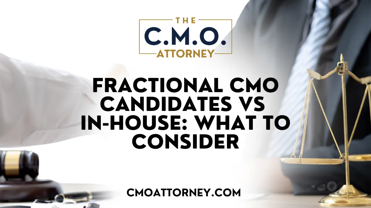 Choosing between a fractional Chief Marketing Officer (CMO) and an in-house position is a common dilemma for law firms seeking to enhance their marketing strategies. This article will discuss the key advantages of opting for a fractional CMO, assess the necessary expertise these candidates bring, and evaluate potential cost differences compared to in-house teams. Readers will gain insights into how to address significant overhead and find marketing resources that align with their firm’s goals. By understanding these critical factors, law firms can make informed decisions that lead to effective marketing solutions.