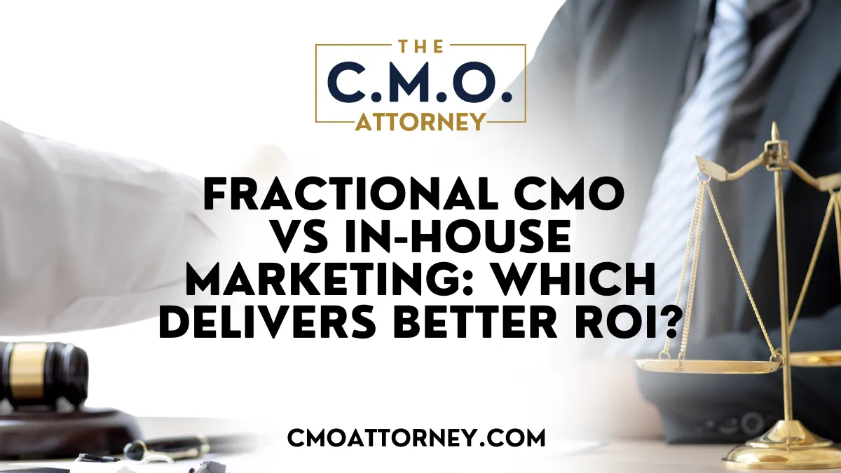 Selecting the right marketing strategy is crucial for law firms aiming for a strong return on investment (ROI). Many firms wonder if hiring a fractional Chief Marketing Officer (CMO) will yield better results than an in-house marketing team. This article will cover how a fractional CMO can drive ROI, the effectiveness of in-house strategies, and key performance indicators to evaluate success. By the end, readers will gain insights into what a fractional CMO offers and how to make an informed choice for their firm's marketing needs. Understanding this can address common concerns about maximizing marketing investments and implementing effective strategies.