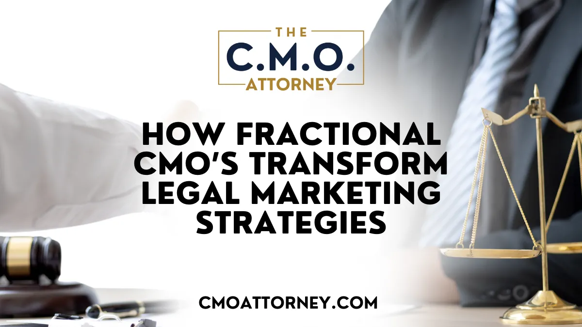 In today’s competitive legal landscape, many firms struggle to effectively implement a law firm marketing strategy that drives results. A fractional Chief Marketing Officer (CMO) can transform this reality by providing flexible, expert guidance tailored specifically for the legal sector. This article will explore how flexible marketing leadership can benefit legal practices, the implementation process, and how to measure success. Readers will learn practical strategies to overcome marketing challenges, ultimately improving their firm's growth and visibility in digital marketing for lawyers. Engaging with this content can illuminate solutions to enhance your firm's marketing efforts significantly.