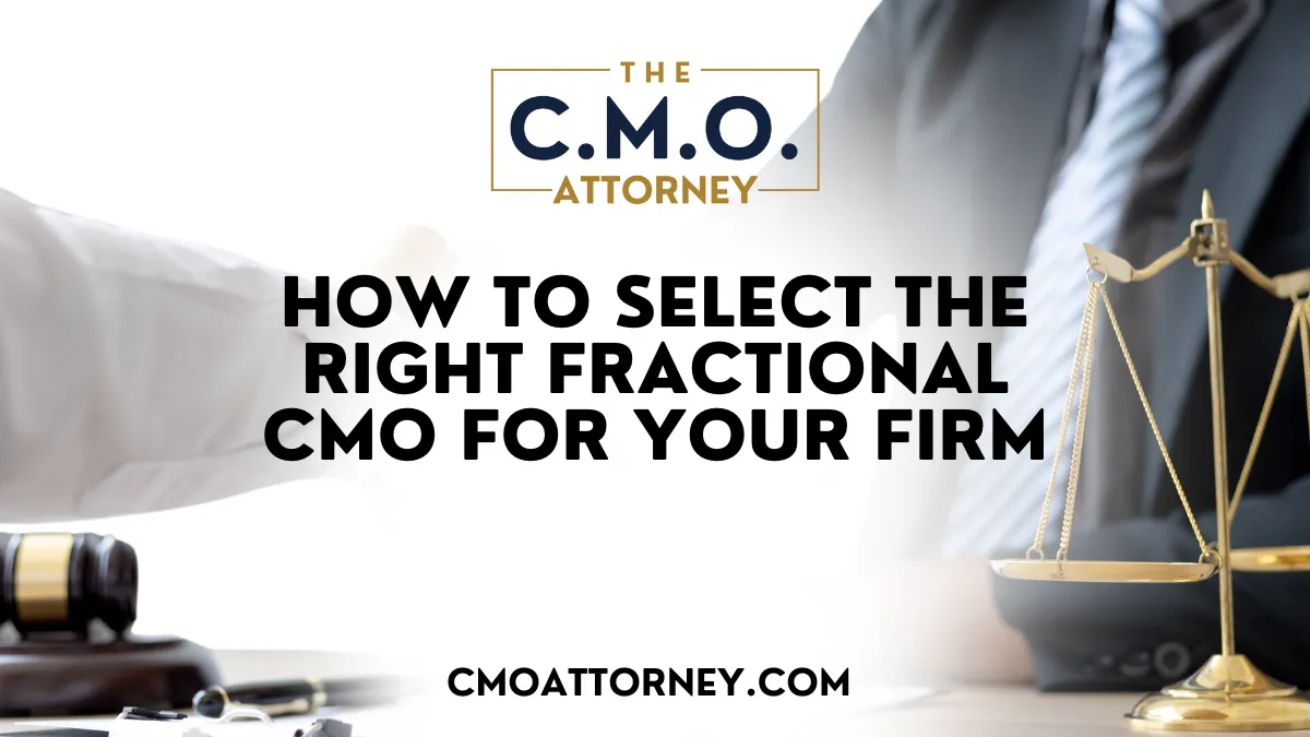 Choosing the right fractional CMO can significantly impact your firm's success. Many law firms struggle with incomplete marketing strategies, which can lead to lost opportunities. This article will cover the unique value of a fractional CMO, essential qualifications to look for, and how to evaluate their past work effectively. By understanding these key points, firms can enhance their marketing team structure and achieve sustainable growth. Whether you're curious about what a fractional CMO can do for your firm or are ready to schedule consultations, this guide will equip you with valuable insights from marketing resources tailored specifically for legal services.