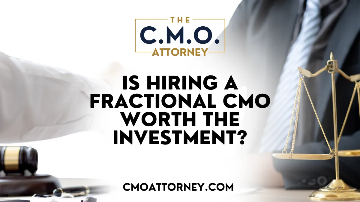 Is hiring a fractional CMO worth the investment? Many law firms struggle with effective marketing strategies but feel uncertain about hiring a full-time Chief Marketing Officer. This article will explore what a fractional CMO entails, analyze the associated costs, and evaluate the specific benefits they bring to a law firm. By reading this, firms will gain insights into addressing their marketing challenges, making informed decisions about their investment options, and maximizing marketing resources. Understanding these aspects can help law firms decide if this approach is right for their needs.