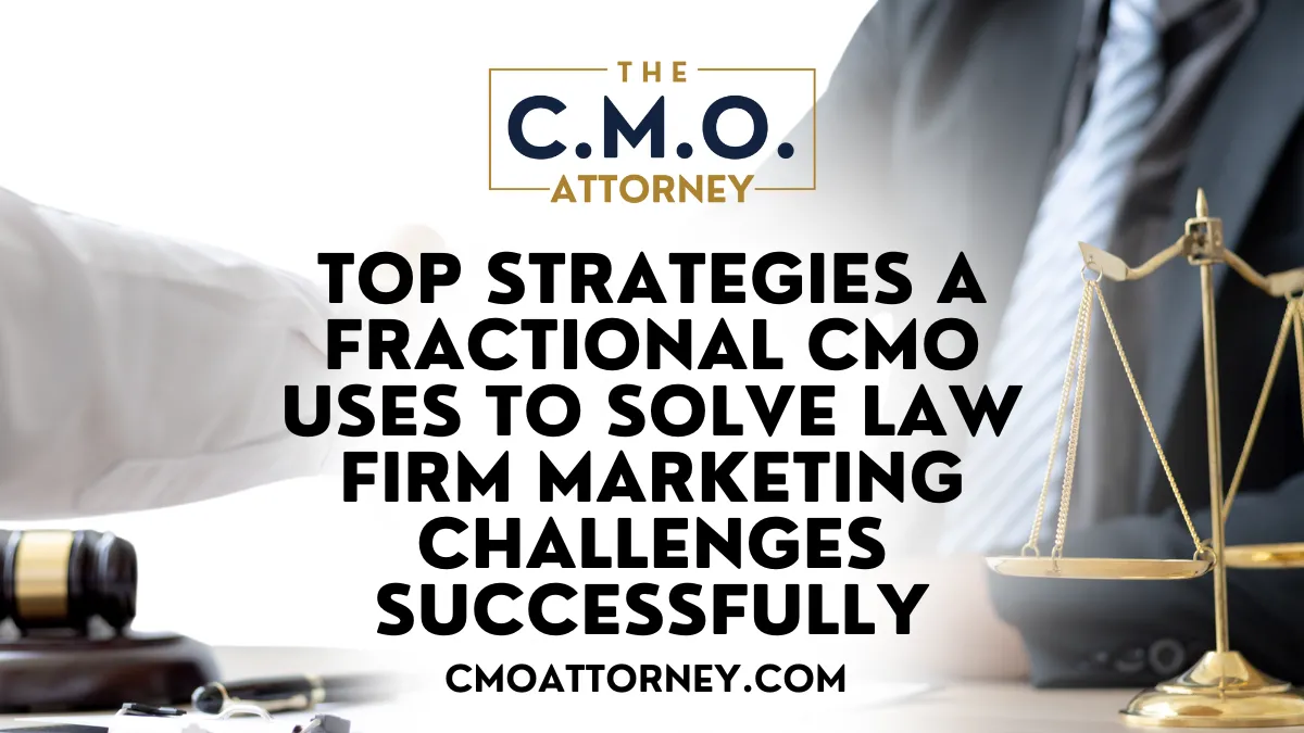 Law firms often struggle with developing an effective marketing strategy that speaks to their potential clients. This blog post explores key strategies that a fractional Chief Marketing Officer (CMO) employs to address these challenges. Readers will gain insights into how to create tailored marketing plans, implement effective digital marketing tactics, and optimize client acquisition efforts. By focusing on these areas, law firms can enhance their visibility and growth. If marketing resources seem limited or your current approach isn’t delivering results, this content offers practical solutions to elevate your law firm marketing strategy.