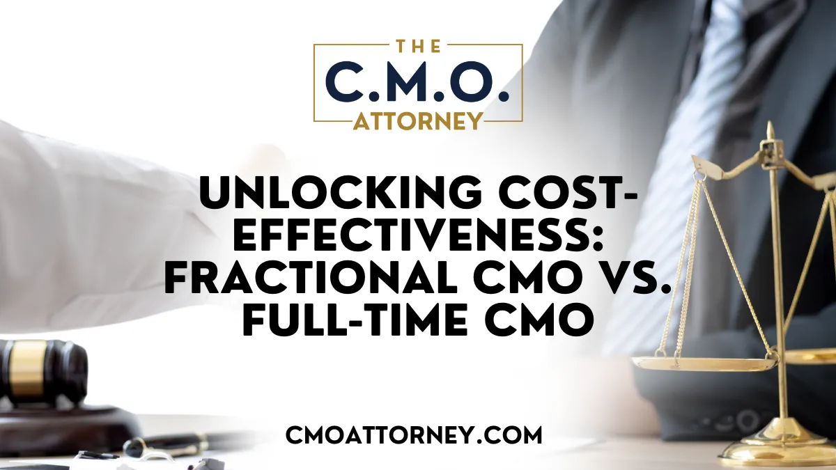 Choosing between a fractional Chief Marketing Officer (CMO) and a full-time CMO is a decision that many law firms face. Understanding how each option impacts your law firm marketing strategy can be crucial for managing costs effectively. This article will explore the financial implications of hiring a full-time CMO, the advantages of a fractional CMO, and key factors to consider when determining the right solution. By reading on, firms will gain valuable insights that address common marketing challenges, helping them optimize their resources in a changing landscape. For more information, consider a consultation or check our marketing resources to learn about us in greater detail.